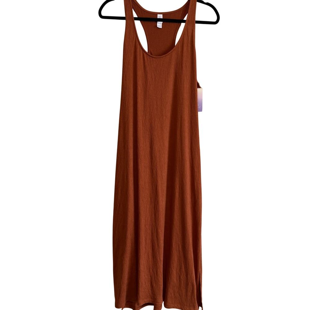 Stars Above Women's Rust Brown Crinkled Texture Knit Nightgown - Size XL - NWT